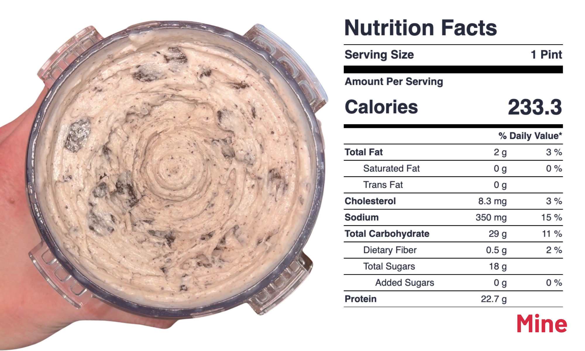 High-protein Ninja Creami copycat McFlurry with 233 calories and 23 grams of protein