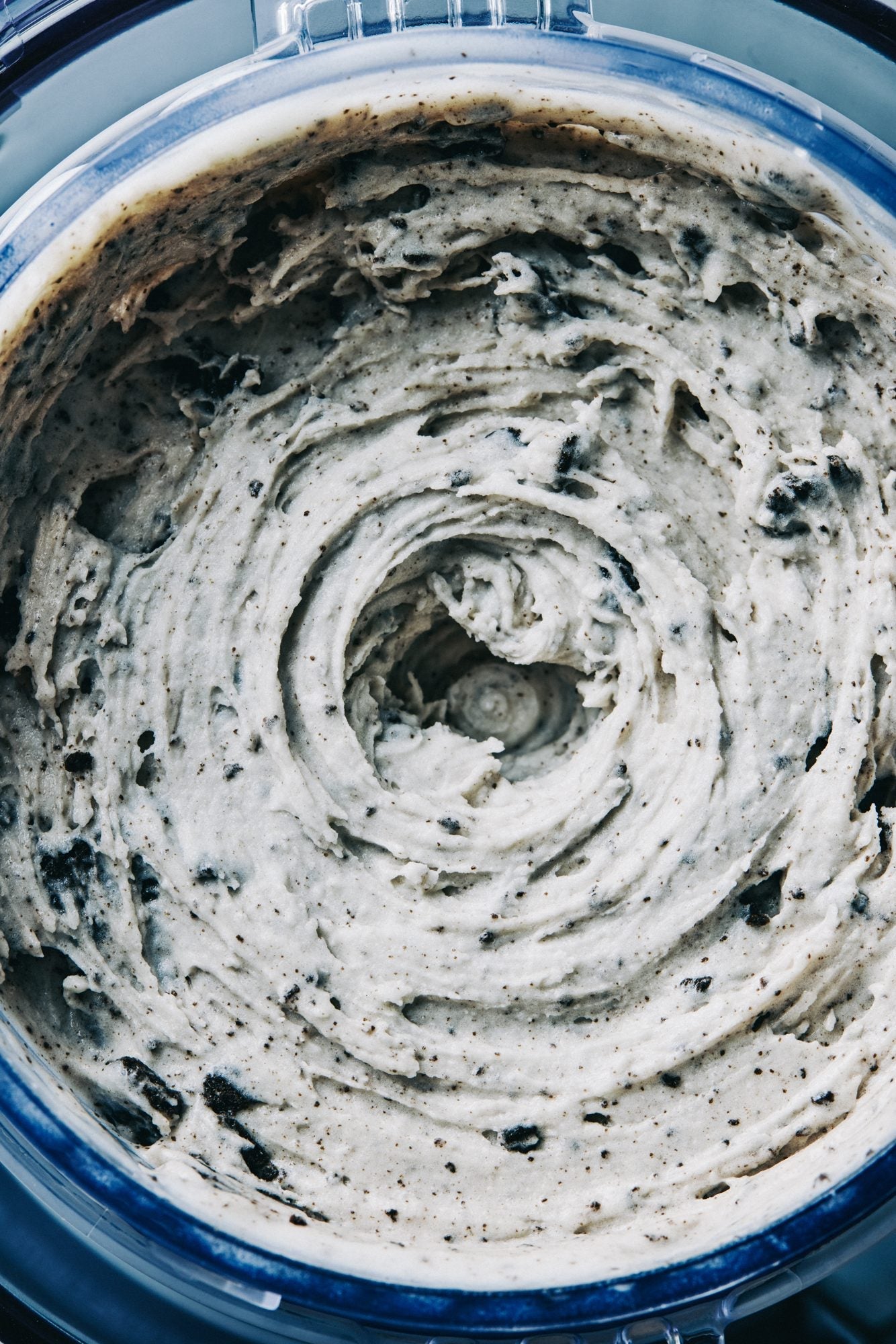 Cookies and cream protein ice cream made in the Ninja Creami